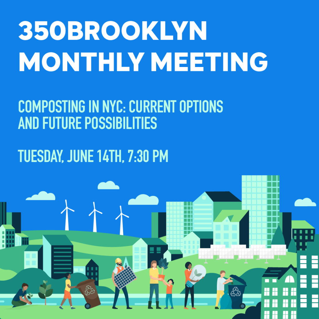 350Bk Monthly meeting graphic - June 14th at 7.30pm