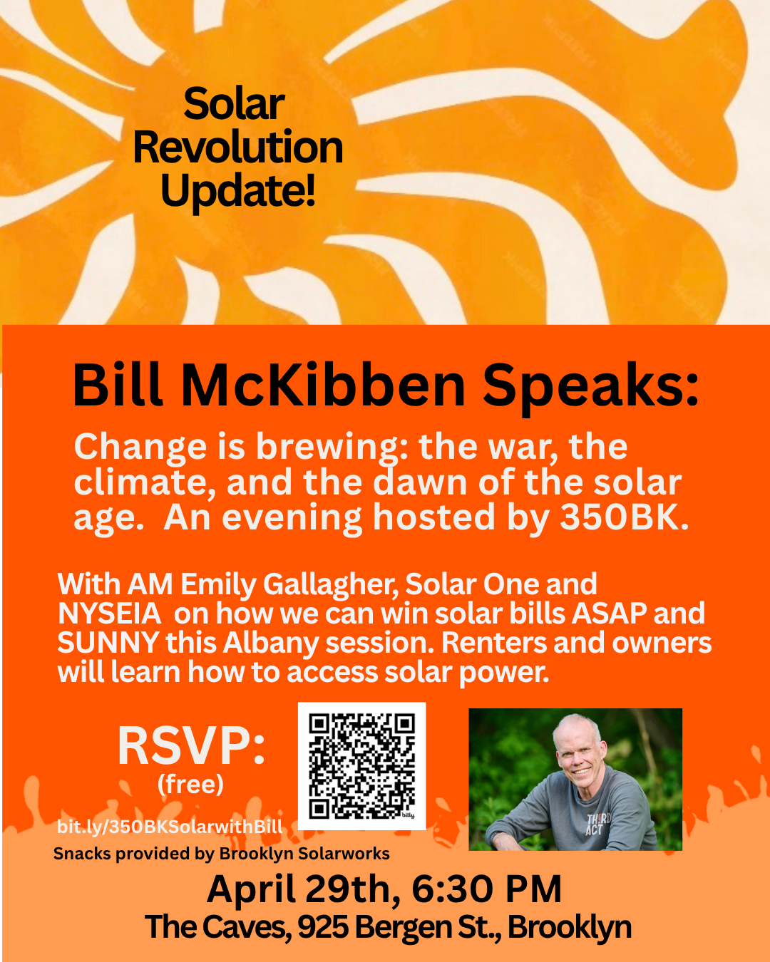 Bill McKibben speaks event flyer